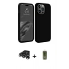 MARSİLYAN™- iPhone 15 Pro Max Kılıf Kozmos Yansıma Özel Seri - Siyah Joko Magic 5D Hayalet Cam + Raze Metal Kamera Lens - GS
