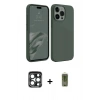 MARSİLYAN™- iPhone 15 Pro Max Kılıf Kozmos Yansıma Özel Seri - Siyah Joko Magic 5D Hayalet Cam + PVD Metal Kamera Lens - LT