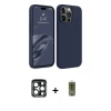 MARSİLYAN™- iPhone 15 Pro Max Kılıf Kozmos Yansıma Özel Seri - Siyah Joko Magic 5D Hayalet Cam + PVD Metal Kamera Lens - LT
