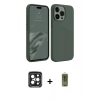 MARSİLYAN™- iPhone 15 Pro Max Kılıf Kozmos Yansıma Özel Seri - Siyah Joko Magic 5D Hayalet Cam + PVD Metal Kamera Lens - SH