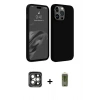 MARSİLYAN™- iPhone 15 Pro Max Kılıf Kozmos Yansıma Özel Seri - Siyah Joko Magic 5D Hayalet Cam + PVD Metal Kamera Lens - GI