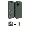 MARSİLYAN™- iPhone 15 Pro Max Kılıf Kozmos Yansıma Özel Seri - Siyah Joko Magic 5D Hayalet Cam + PVD Metal Kamera Lens - GI
