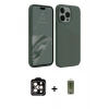 MARSİLYAN™- iPhone 15 Pro Max Kılıf Kozmos Yansıma Özel Seri - Siyah Joko Magic 5D Hayalet Cam + PVD Metal Kamera Lens - TU