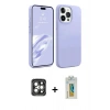 MARSİLYAN™- iPhone 15 Pro Max Kılıf Kozmos Yansıma Özel Seri - Siyah Polymer Nano Ekran Koruyucu + PVD Metal Kamera Lens - GI