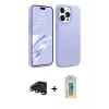 MARSİLYAN™- iPhone 15 Pro Max Kılıf Kozmos Yansıma Özel Seri - Siyah Polymer Nano Ekran Koruyucu + Raze Metal Kamera Lens - TMGI