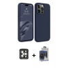 MARSİLYAN™- iPhone 15 Pro Max Kılıf Kozmos Yansıma Özel Seri - Siyah Vanessa Magic Cam + PVD Metal Kamera Lens - GI