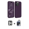 MARSİLYAN™- iPhone 15 Pro Max Kılıf Kozmos Yansıma Özel Seri - Siyah Vanessa Magic Cam + PVD Metal Kamera Lens - GS