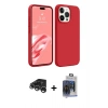 MARSİLYAN™- iPhone 15 Pro Max Kılıf Kozmos Yansıma Özel Seri - Siyah Vanessa Magic Cam + Gümüş Raze Metal Kamera Lens