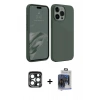 MARSİLYAN™- iPhone 15 Pro Max Kılıf Kozmos Yansıma Özel Seri - Siyah Vanessa Magic Cam + PVD Metal Kamera Lens - LT