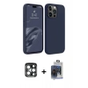 MARSİLYAN™- iPhone 15 Pro Max Kılıf Kozmos Yansıma Özel Seri - Siyah Vanessa Magic Cam + PVD Metal Kamera Lens - LT
