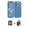 MARSİLYAN™- iPhone 15 Pro Max Kılıf Kozmos Yansıma Özel Seri - Siyah Vanessa Magic Cam + PVD Metal Kamera Lens - SH