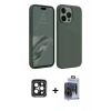 MARSİLYAN™- iPhone 15 Pro Max Kılıf Kozmos Yansıma Özel Seri - Siyah Vanessa Magic Cam + PVD Metal Kamera Lens - SH