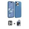 MARSİLYAN™- iPhone 15 Pro Max Kılıf Kozmos Yansıma Özel Seri - Siyah Vanessa Magic Cam + PVD Metal Kamera Lens - LT