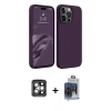 MARSİLYAN™- iPhone 15 Pro Max Kılıf Kozmos Yansıma Özel Seri - Siyah Vanessa Magic Cam + PVD Metal Kamera Lens - GI