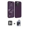 MARSİLYAN™- iPhone 15 Pro Max Kılıf Kozmos Yansıma Özel Seri - Siyah Vanessa Magic Cam + PVD Metal Kamera Lens - SH