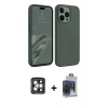 MARSİLYAN™- iPhone 15 Pro Max Kılıf Kozmos Yansıma Özel Seri - Siyah Vanessa Magic Cam + PVD Metal Kamera Lens - GI
