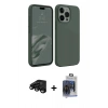 MARSİLYAN™- iPhone 15 Pro Max Kılıf Kozmos Yansıma Özel Seri - Siyah Vanessa Magic Cam + Raze Metal Kamera Lens - SH