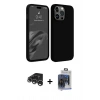 MARSİLYAN™- iPhone 15 Pro Max Kılıf Kozmos Yansıma Özel Seri - Siyah Vanessa Magic Cam + Raze Metal Kamera Lens - GS