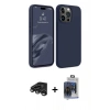MARSİLYAN™- iPhone 15 Pro Max Kılıf Kozmos Yansıma Özel Seri - Siyah Vanessa Magic Cam + Raze Metal Kamera Lens - TMGI