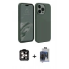 MARSİLYAN™- iPhone 15 Pro Max Kılıf Kozmos Yansıma Özel Seri - Siyah Vanessa Magic Cam + PVD Metal Kamera Lens - TU