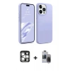 MARSİLYAN™- iPhone 15 Pro Max Kılıf Kozmos Yansıma Özel Seri - Siyah Vanessa Magic Hayalet Cam + PVD Metal Kamera Lens - GS