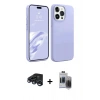 MARSİLYAN™- iPhone 15 Pro Max Kılıf Kozmos Yansıma Özel Seri - Siyah Vanessa Magic Hayalet Cam + Lacivert Raze Metal Kamera Lens