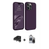MARSİLYAN™- iPhone 15 Pro Max Kılıf Kozmos Yansıma Özel Seri - Siyah Vanessa Magic Hayalet Cam + Raze Metal Kamera Lens - GS