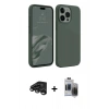 MARSİLYAN™- iPhone 15 Pro Max Kılıf Kozmos Yansıma Özel Seri - Siyah Vanessa Magic Hayalet Cam + Raze Metal Kamera Lens - TMGI