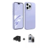 MARSİLYAN™- iPhone 15 Pro Max Kılıf Kozmos Yansıma Özel Seri - Siyah Vanessa Magic Hayalet Cam + Raze Metal Kamera Lens - TMGI