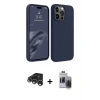 MARSİLYAN™- iPhone 15 Pro Max Kılıf Kozmos Yansıma Özel Seri - Siyah Vanessa Magic Hayalet Cam + Raze Metal Kamera Lens - GS