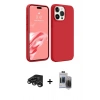 MARSİLYAN™- iPhone 15 Pro Max Kılıf Kozmos Yansıma Özel Seri - Siyah Vanessa Magic Hayalet Cam + Raze Metal Kamera Lens - TMGI