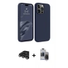 MARSİLYAN™- iPhone 15 Pro Max Kılıf Kozmos Yansıma Özel Seri - Siyah Vanessa Magic Hayalet Cam + Raze Metal Kamera Lens - TMGI