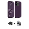 MARSİLYAN™- iPhone 15 Pro Max Kılıf Kozmos Yansıma Özel Seri - Siyah Vanessa Magic Hayalet Cam + Raze Metal Kamera Lens - TMGI