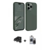 MARSİLYAN™- iPhone 15 Pro Max Kılıf Kozmos Yansıma Özel Seri - Siyah Vanessa Magic Hayalet Cam + Raze Metal Kamera Lens - GS