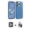 MARSİLYAN™- iPhone 15 Pro Max Kılıf Kozmos Yansıma Özel Seri - Siyah Vanessa Magic Hayalet Cam + Siyah PVD Metal Kamera Lens