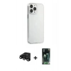 MARSİLYAN™- iPhone 15 Pro Max Kılıf Kutup Doku Koleksiyonu - Şeffaf 360 Full Body Arka Koruyucu + Raze Metal Kamera Lens - SH