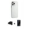 MARSİLYAN™- iPhone 15 Pro Max Kılıf Kutup Doku Koleksiyonu - Siyah 3D Antistatik Hayalet Cam Ekran Koruyucu + Raze Metal Kamera Lens - SH