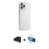MARSİLYAN™- iPhone 15 Pro Max Kılıf Kutup Doku Koleksiyonu - Siyah 3D Antistatik Seramik Nano Ekran Koruyucu + Titanyum Gri Raze Metal Kamera Lens
