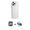 MARSİLYAN™- iPhone 15 Pro Max Kılıf Kutup Doku Koleksiyonu - Siyah 3D Antistatik Seramik Nano Ekran Koruyucu + PVD Metal Kamera Lens - GI