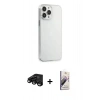 MARSİLYAN™- iPhone 15 Pro Max Kılıf Kutup Doku Koleksiyonu - Siyah Bilvis 3D Mat Cam Ekran Koruyucu + Raze Metal Kamera Lens - SH