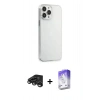 MARSİLYAN™- iPhone 15 Pro Max Kılıf Kutup Doku Koleksiyonu - Siyah Bilvis 5in1 3D Magic Cam Ekran Koruyucu + Raze Metal Kamera Lens - TMGI