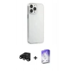 MARSİLYAN™- iPhone 15 Pro Max Kılıf Kutup Doku Koleksiyonu - Siyah Bilvis 5in1 3D Magic Cam Ekran Koruyucu + Raze Metal Kamera Lens - SH
