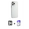 MARSİLYAN™- iPhone 15 Pro Max Kılıf Kutup Doku Koleksiyonu - Siyah Bilvis 5in1 3D Magic Cam Ekran Koruyucu + PVD Metal Kamera Lens - GS