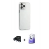 MARSİLYAN™- iPhone 15 Pro Max Kılıf Kutup Doku Koleksiyonu - Siyah Bilvis 5in1 5D Magic Hayalet Cam Ekran Koruyucu + Raze Metal Kamera Lens - LT