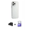 MARSİLYAN™- iPhone 15 Pro Max Kılıf Kutup Doku Koleksiyonu - Siyah Bilvis 5in1 5D Magic Hayalet Cam Ekran Koruyucu + Raze Metal Kamera Lens - TMGI