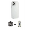 MARSİLYAN™- iPhone 15 Pro Max Kılıf Kutup Doku Koleksiyonu - Siyah Bilvis Hayalet Cam Ekran Koruyucu + PVD Metal Kamera Lens - TU