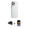 MARSİLYAN™- iPhone 15 Pro Max Kılıf Kutup Doku Koleksiyonu - Siyah Buffer Hayalet Cam Ekran Koruyucu + Raze Metal Kamera Lens - LT