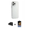 MARSİLYAN™- iPhone 15 Pro Max Kılıf Kutup Doku Koleksiyonu - Siyah Buffer Hayalet Cam Ekran Koruyucu + Raze Metal Kamera Lens - SH