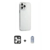 MARSİLYAN™- iPhone 15 Pro Max Kılıf Kutup Doku Koleksiyonu - Siyah Joko Magic 5D Cam + PVD Metal Kamera Lens - GS