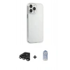 MARSİLYAN™- iPhone 15 Pro Max Kılıf Kutup Doku Koleksiyonu - Siyah Joko Magic 5D Cam + Titanyum Gri Raze Metal Kamera Lens